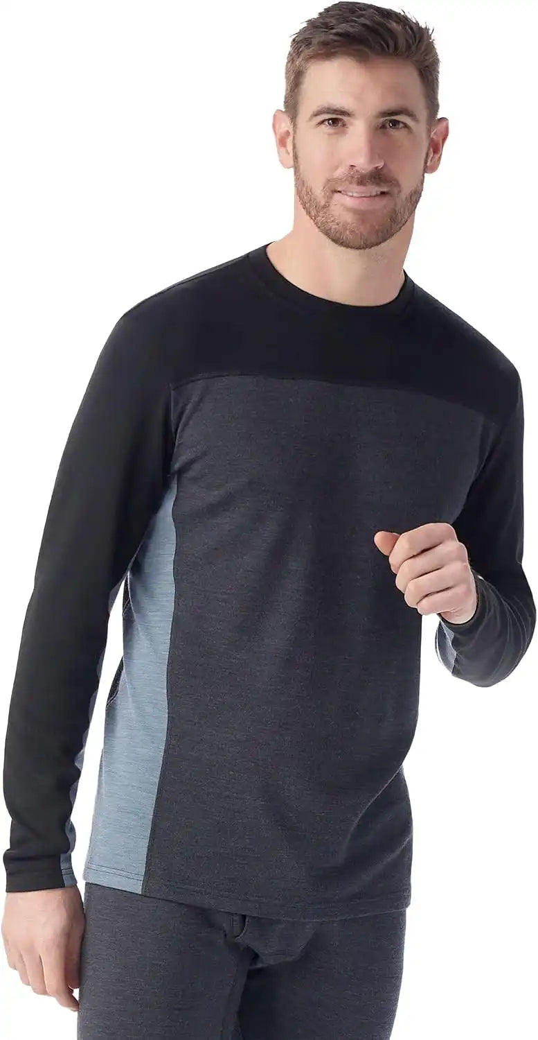 SmartWool Men's Classic Thermal Merino Base Layer Colorblock Crew