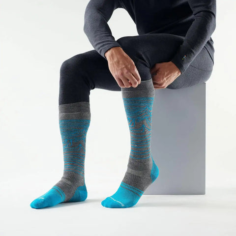 Smartwool Men's Snowboard Full Cushion Iguchi Pattern Over the Calf Socks