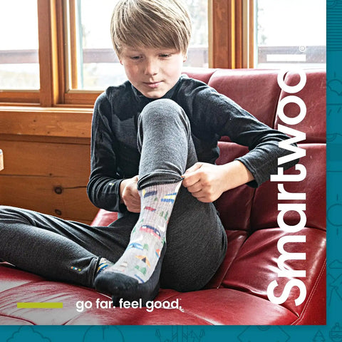 SmartWool Boys Classic Thermal Merino Base Layer 1/4 Zip (Toddler/Little Kid/Big Kid)